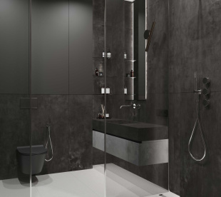 Керамогранит Laparet Festa Grafite темно-серый матовый глянцевые чернила арт LP6012G0621R (60х119,5)